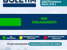 Daae voltará a divulgar boletim de alerta somente se houver novo desligamento da ETA 1